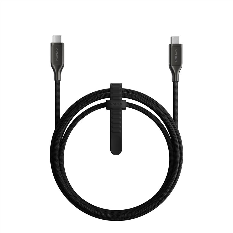 Cablu pentru incarcare si transfer de date NOMAD Kevlar, 2x USB-C, 1.5m, Carbide